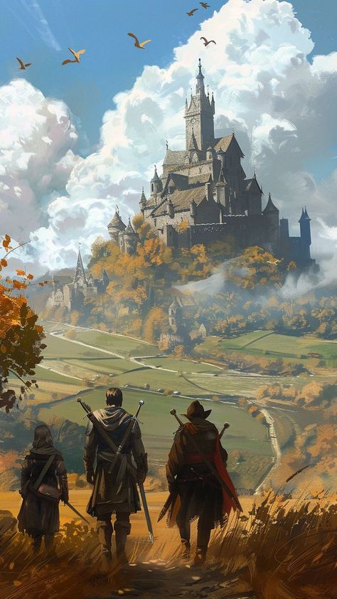 Skyrim Art Landscapes, Dnd Landscape Art, Dnd Art Landscape, Dnd Aesthetic Wallpaper, Inside Castle, Skyrim Art, A Level Art Sketchbook, Mystical Places, Fantasy Life