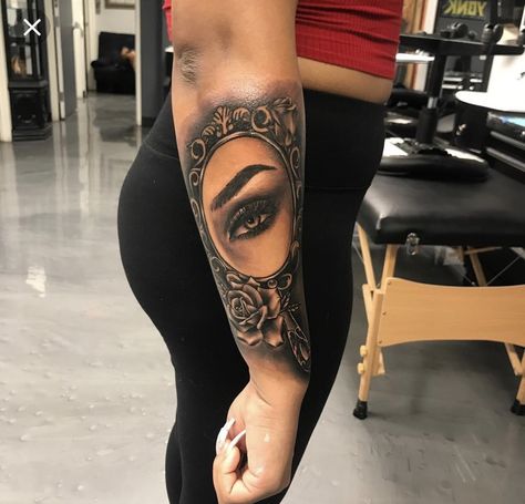 Makeup Tattoo Ideas, Makeup Artist Tattoo, Flesh Tattoo, Arm Sleeve Tattoos For Women, Skull Sleeve Tattoos, Makeup Tattoo, Forarm Tattoos, Chest Tattoos For Women, Tattoos For Black Skin