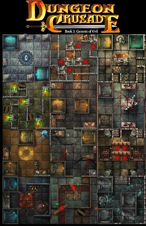 Game Mechanics Design, Board Game Map, Rpg Board Games, Hero Quest, Bored Games, Dungeon Tiles, Game Map, Steel Worker, Dungeons And Dragons Miniatures