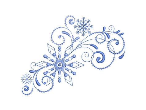 Embroidery Design Snowflake Embroidery Designs - Etsy Winter Embroidery Designs, Snow Nutcracker, Snow Embroidery, Snowflake Tattoo, Snowflake Swirl, Snow Flake Tattoo, Free Hand Designs, Snowflake Embroidery, Fall Canvas Painting