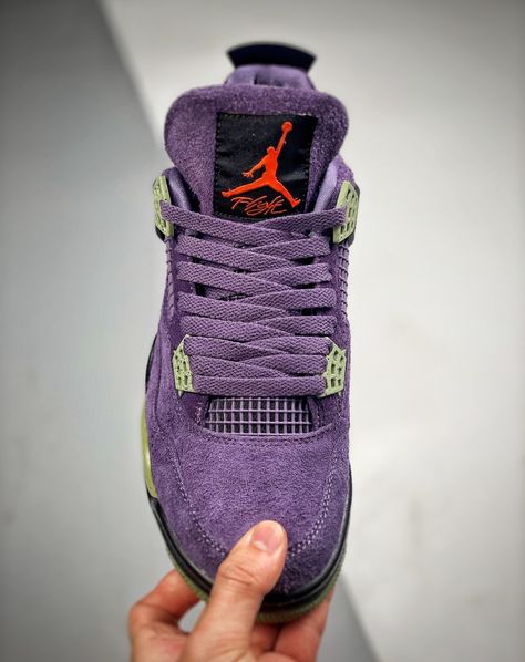 Rocking the court in Canyon Purple. Air Jordan 4 vibes �💜 𝑫𝒊𝒔𝒄𝒐𝒖𝒏𝒕 𝟐𝟎% 𝒄𝒐𝒅𝒆: DC20 available on sneakertax.com #sneakerhead #airjordan4 #jordan4s #ootd #kicksonfire #kickoftheday #sneakerboxing Air Jordan 4 Canyon Purple, Jordan 4 Canyon Purple, Tinker Hatfield, Jordan 4s, Air Jordan 4, Michael Jordan, Sneaker Head, Sneakers For Sale, Purple And Black