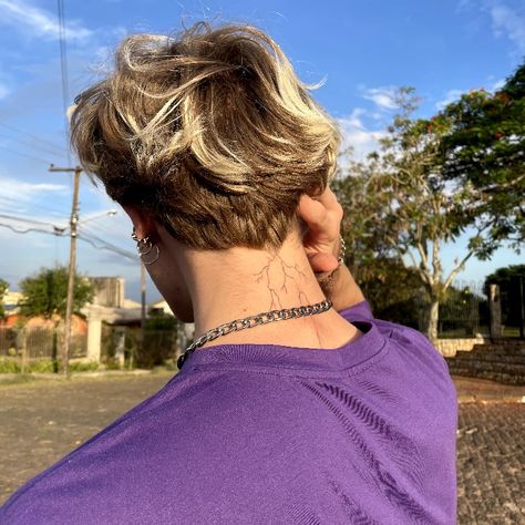 neck tattoo Lighting Neck Tattoo, Lightning Neck Tattoo, Lightning Tattoo, Light Tattoo, Neck Tattoo, Back Tattoo, Nail Ideas, Tattoos For Women, Tatting