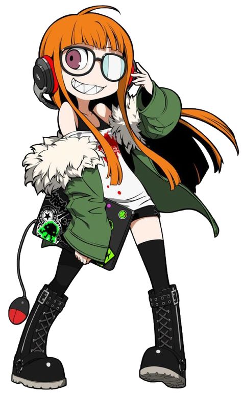 The sprite for Futaba is super cute! Just look at her :3 Gremlin Art, Persona Q2, Persona 5 Strikers, Gremlins Art, Futaba Sakura, Persona 5 Royal, Persona Q, Phantom Thieves, Shin Megami Tensei Persona