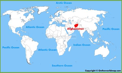 Afghanistan Maps | Maps of Afghanistan Sea Map, Word Map, Asia Map, Satellite Maps, Southern Ocean, Landlocked Country, Tourist Map, Arctic Ocean, Africa Map