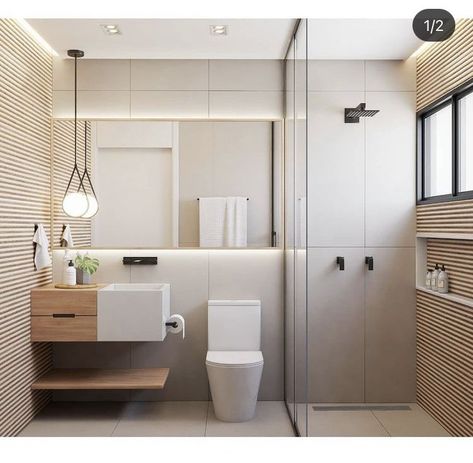 Explore modern bathroom styles perfect for a contemporary home. Embrace minimalist design, sleek fixtures, and neutral palettes for a space that exudes sophistication. Elevate your bathroom to a new level of modern elegance with these inspiring ideas. Let your creativity flow as you design a bathroom that complements your contemporary lifestyle. ✨🚿🏠 #modernbathroomstyles #contemporaryhome #minimalistdesign #sleekfixtures #neutralspaces Aesthetics Makeup, Makeover Kamar Mandi, House Bathroom Designs, Muji Home, Modern Bathroom Ideas, Small Bathroom Interior, Restroom Design, Modern Style Bathroom, Washroom Design