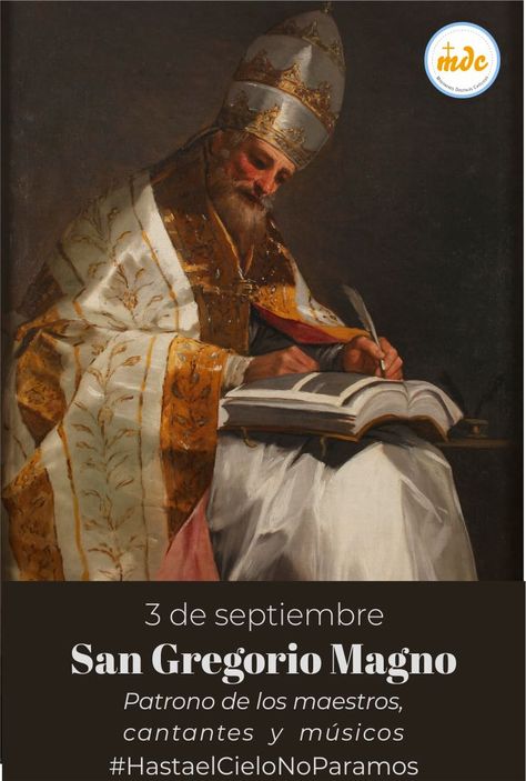 San Gregorio Magno - 3 de septiembre. Patrono de los maestros, cantantes y músicos. Conoce más sobre la vida de este santo papa y doctor de la iglesia. #mdcatolicos #misionerosdigitales #hastaelcielonoparamos #santodeldia #SanGregorioMagno St Albert The Great, 70 Birthday, Matthew 16, San Gregorio, 70th Birthday, Spirituality, Jesus, Movie Posters, Quick Saves