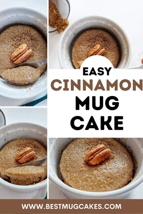 Almond Flour Substitute, Cinnamon Mug Cake, Mug Cake Healthy, Desserts With Few Ingredients, Simple Desserts, Cinnamon Cake, Healthy Breakfasts, Mug Recipes, Easy Cinnamon