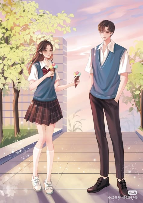 Manhua Romance, Couple Scene, Book Cover Art Design, School Romance, Fantasy Art Couples, Cover Novel, Ring Couple, Novel Ideas, Romantic Images