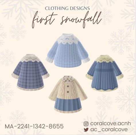 Animal Crossing Clothes Spring, Acnh Outfit Code Winter, Coquette Animal Crossing Clothes, Acnh Clothes Design Id Winter, Acnh Coats Designs, Animal Crossing Winter Path, Acnh Hoodie Design, Animal Crossing Winter Outfits, Acnh Winter Clothes