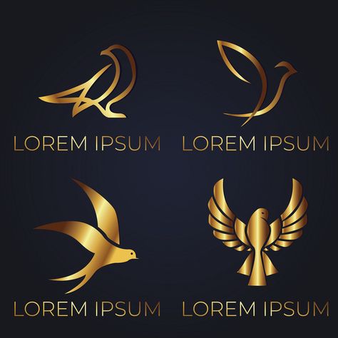 Golden Bird, Bird Logo Design, Bird Logo, Bird Logos, Logo Modern, Design Png, Modern Logo, Graphic Design Templates, Free Graphic Design