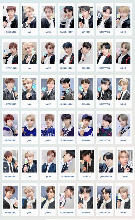 Enhypen Stickers Printable Set Ot7, Titan Academy, Buku Diy, Stickers Kpop, Packing Ideas, Lomo Card, Lee Heeseung, Sticker Template, Background Aesthetic