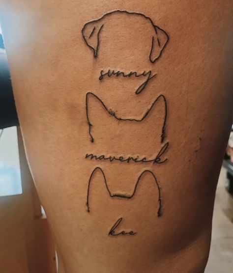 Rottweiler Tattoo For Women, Fine Line Pet Tattoo, Pitbull Dog Tattoo, Fine Line Dog Tattoo, Cowgirl Tattoos, Cute Simple Tattoos, Ribcage Tattoo, Rabbit Tattoos, Perfect Tattoo