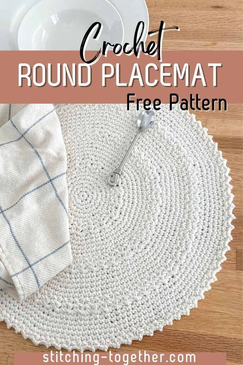 Crochet Placemat Patterns, Crochet Table Mat, Crochet Placemats, Round Placemat, Crochet Table Runner Pattern, Crochet Coaster Pattern, Round Placemats, Crochet Washcloth, Round Eyes