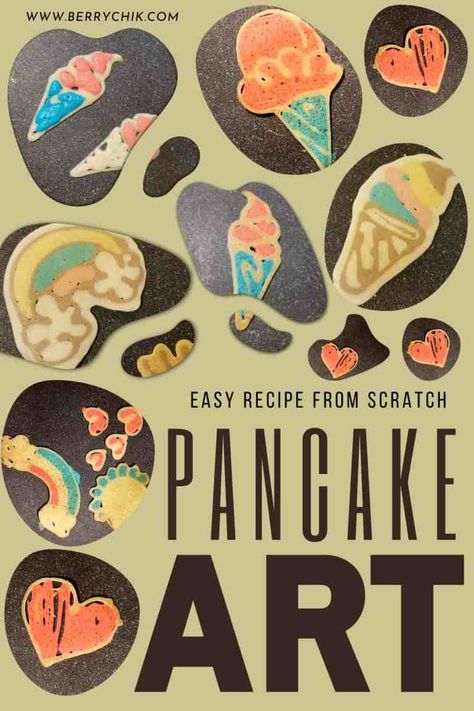 Easy Pancake Batter, Fruit Tower, Heart Pancakes, Chocolate Pancake, Pancake Designs, Easy Pancake, Powdered Food Coloring, Brain Storming, Clean Eating Grocery List