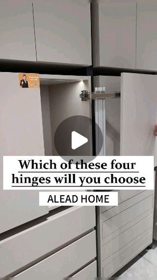 Aleadhomecustom Alead on Instagram: "Which of these four hinges will you choose？#kitchencabinets #kitchencabinet #kitchen #customkitchencabinets  #kitchencabinetfactory #chinakitchenfactory #fyp #foryou #viral #aleadhome #aleadcustom" Cabinet Opening Ideas, Kitchen Hinges, China Kitchen, Furniture Hinges, Hinges For Cabinets, Ad Home, Custom Kitchen Cabinets, Idea Board, February 19