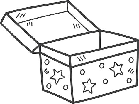 Premium Vector | Hand Drawn The star box is opening illustration Open Box Drawing, Box Drawing, Star Box, Stationery Templates, Business Card Maker, Card Banner, Flyer Maker, Poster Invitation, Poster Maker