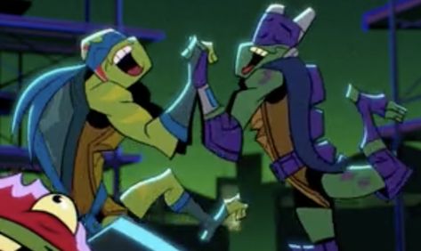 Donnie Rottmnt Screenshots, Rottmnt Twins, Leo And Donnie Rottmnt, Tmnt 2012 Wallpaper, Rottmnt Disaster Twins, Disaster Twins, Tmnt 2018, Donatello Tmnt, Turtle Tots