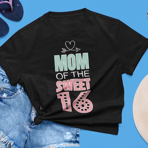 Excited to share the latest addition to my #etsy shop: Mom of sweet 16 shirt, happy 16th birthday, Mom of Sweet sixteen Tshirt, Parents of the Sweet 16 Girl, 16th birthday Tees, 16th bday Shirt https://etsy.me/3dJ5aOz Sweet 16 Shirts, Bday Shirt, Happy 16th Birthday, Birthday Mom, 16 Birthday, Birthday Tee, Sweet 16 Birthday, Family Birthdays, Girls Sweet