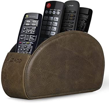 Londo Remote Controller Holder Organizer Store DVD Blu-ray TV Roku or Apple TV Remotes - Italian Genuine Leather with Suede Lining Living or Bedroom Storage (Genuine Leather, Retro Green) Remote Caddy, Remote Control Holder, Remote Holder, Compact Living, Store Organization, Desktop Organization, Remote Controls, Dvd Blu Ray, Bedroom Storage