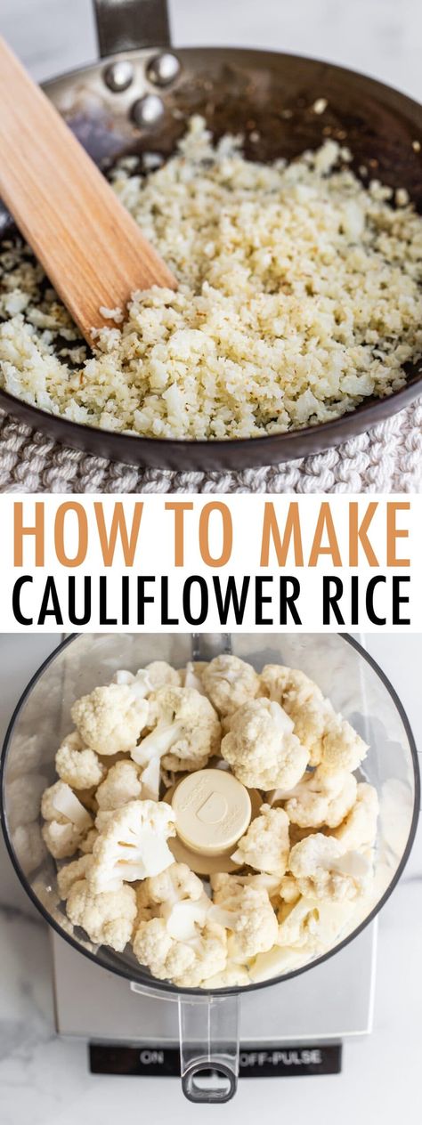 Cook Cauliflower Rice, Cook Cauliflower, Make Cauliflower Rice, Vegetable Meals, Recipe Cauliflower, Paleo Side Dishes, How To Make Cauliflower, Rice Food, Cauliflower Rice Recipes