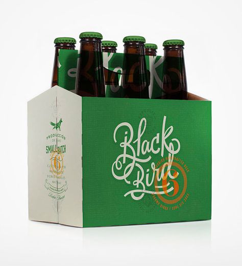 lovely-package-black-bird-4 Beer Carrier Design, Beer Packaging Design, Beer Carrier, Alcohol Packaging, Cool Packaging, Beer Brands, Beer Packaging, Creative Package, Chocolate Packaging