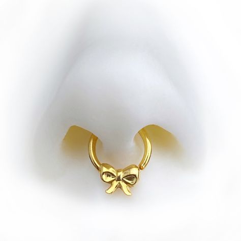 Coquette Septum Piercing, Bow Nose Piercing, Kawaii Septum Piercing, Heart Septum Piercing, Silver Septum Jewelry, Septum Ring Jewelry, Septum Piercing Jewelry Aesthetic, Gold Septum Jewelry, Cute Septum Piercing Jewelry