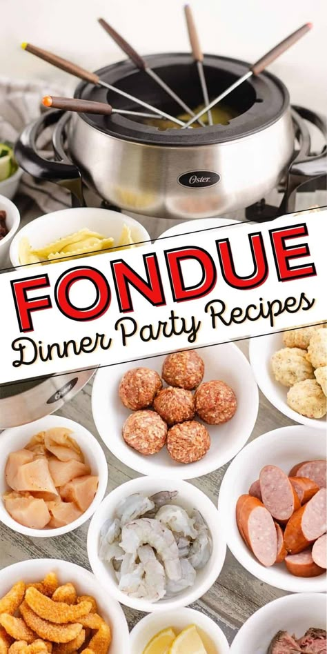 If you're hosting a fun and unique dinner party and want to learn how to fondue with some of the best fondue recipes, I've got you covered with this complete guide! We have everything from cheese and chocolate to meat with oil and broth, along with lots of great fondue dipper ideas. Kitchen Dinner Ideas, Party Dinner Ideas, Fondue Dinner Party, Broth Fondue Recipes, Easy Fondue Recipes, Fondue Recipes Meat, Easy Fondue, Dinner Ideas For Family, Dessert Fondue