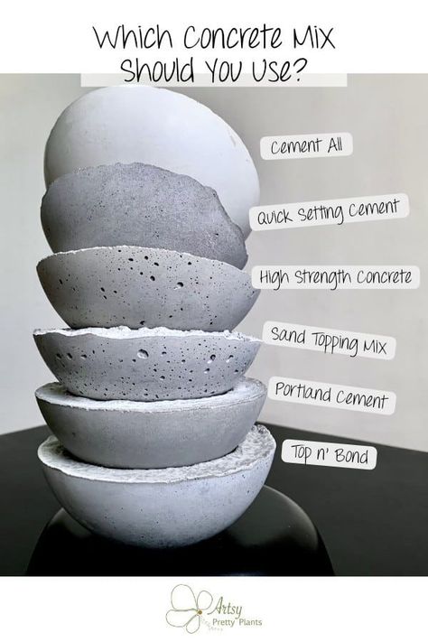 Hantverk Diy, Diy Concrete Planters, Apartment Plants, Concrete Bowl, Cement Diy, Concrete Diy Projects, Cement Art, Dollar Store Hacks, Hemma Diy