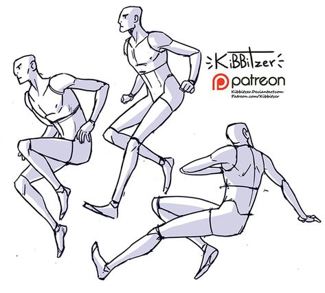 Running reference sheet -PREVIEW- Dynamic Running Pose Reference, Kibbitzer Pose Reference Male, Running Reference Drawing, Running Art Reference, Running Reference Pose, Highlights Placement, Running Drawing Reference, Running Pose Reference, Highlight Patterns