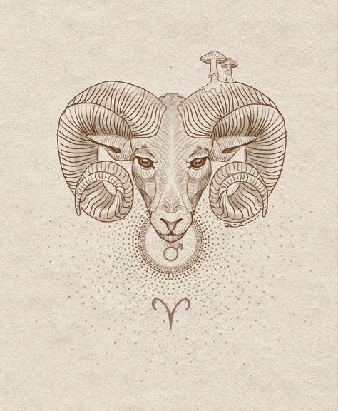 Aries Zodiac Animal, Aries Ram Aesthetic, Aries Tattoo Animal, Aries Animal Tattoo, Ram Illustration Art, Aires Zodiac Art, Zodiac Signs Aries Art, Taurus And Aries Tattoo, Aries Drawing Zodiac