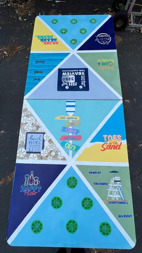 Pong Table Painted, Diy Beer Pong, Diy Beer Pong Table, Custom Beer Pong Tables, Lime Drinks, Beer Table, Cooler Ideas, Diy Beer, Frat Coolers