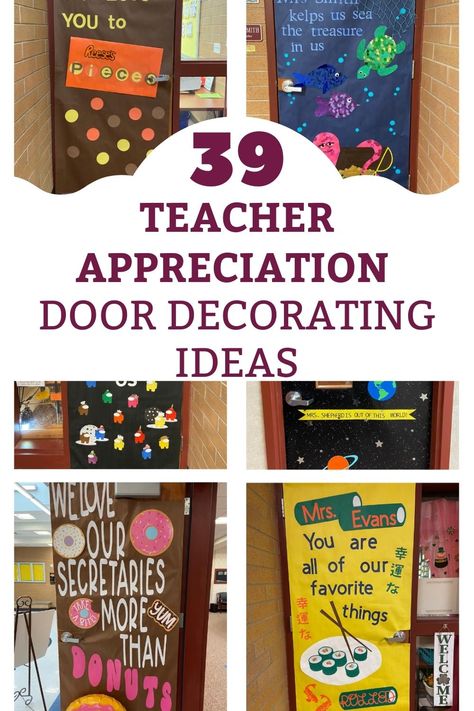 Teacher appreciation door ideas Staff Appreciation Door Decorating Ideas, Teacher Appreciation Classroom Door, Teacher Appreciation Door Posters, Teacher Appreciation Doors Ideas, Teacher Appreciation Sign Ideas, Teacher Appreciation Door Decor, Teacher Appreciation Posters Ideas Signs, Teacher Door Decorations Appreciation, Teacher Appreciation Week Door Ideas