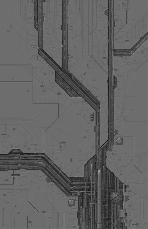 ArtStation - Starship Hull 1 , Neil Blevins Pcb Art, Sci Fi Floor, Alien Project, John Harris, Spaceship Interior, Server Room, Sci Fi Design, Sci Fi Environment, Tech Art