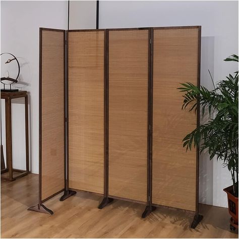 4 Panel Japanese Room Divider Portable, Bamboo Foldable Heavy Duty Partition Privacy Screen, 4.2 4.6 4.9 5.2 5.6 5.9 Ft High, Inside/Office/Dinning Room Temporary Wall (Size : Tall 130cm/4.2ft) : Amazon.co.uk: Home & Kitchen Bamboo Partition Wall, Japanese Room Divider, Wood Partition, Portable Partitions, Bamboo Room Divider, Japanese Room, Japanese Screen, House Design Pictures, Room Divider Screen