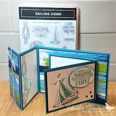 Lighthouse Cards, Joy Fold Card, Cards Masculine, Stampin Blends, Fancy Fold Card Tutorials, Guy Cards, Nautical Cards, Accordion Fold, Fun Folds