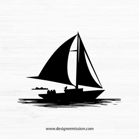 Boat Silhouette, Silhouette Shapes, Silhouette Painting, Row Boat, Motor Boats, Svg Free Files, Design Product, Silhouette Design, Free Svg