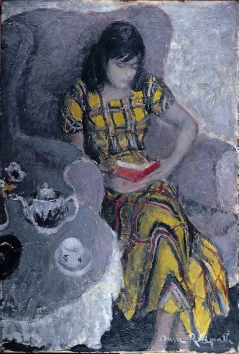 girdl reading Anne Redpath, Green Sketchbook, Reading Images, Scottish Colourists, People Reading, Women Reading, Photo Facebook, Reading Art, Scottish Art