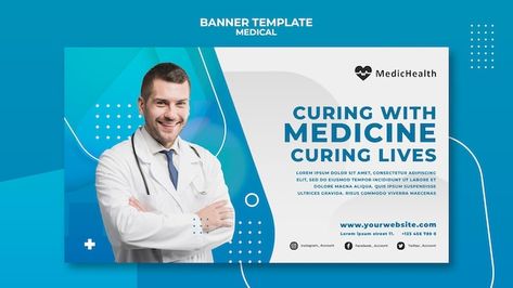 Poster Medical, Company Banner, Medical Posters, Banner Web, Youtube Banner Template, Heart Banner, World Health Day, Medical Health, Logo Reveal