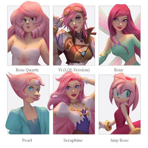 Characters With Pink Hair Halloween, Pink Hair Characters Halloween, Belle Movie, Characters With Pink Hair, Hair Parts, Pink Hair Anime, Pearl Steven Universe, Glowing Art, Homer Simpson