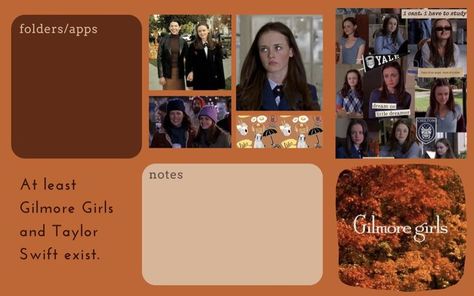 Gilmore Girls Fall Wallpaper, Macbook Screensaver, Gilmore Lorelai, Gilmore Girls Aesthetic, Gilmore Girls Fall, Cute Backrounds, Rory Gilmore Style, Gilmore Girl, Desktop Wallpaper Design