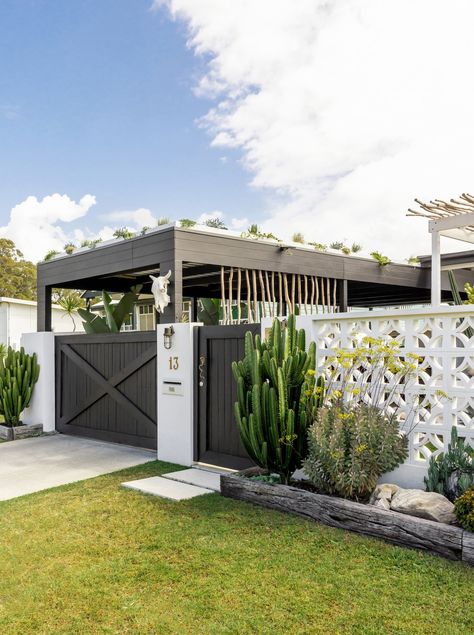 Blog — Adore Home Magazine Breeze Block Wall, House Fence Design, Tropical Garden Design, Greenhouse Interiors, Carport Designs, Front Gates, Home Magazine, House Landscape, Fence Design