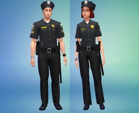 Sims 4 CC's - The Best: Standar Police Uniform by Cepzid Sims Sims 4 Police Uniform, Sims 4 Police Uniform Cc, Sims 4 Police Cc, Cop Outfit, Police Outfit, Cop Uniform, Professional Uniforms, Marine Outfit, Sims 4 Studio