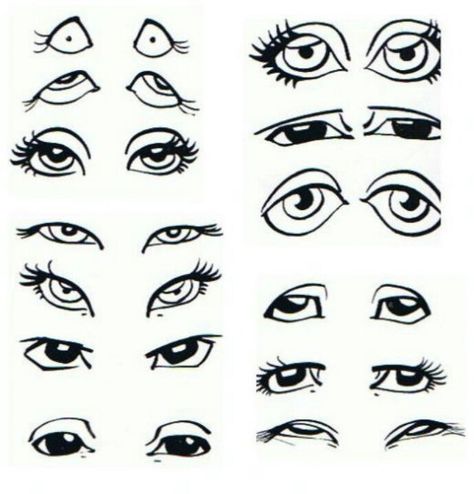 Caricature Tutorial, Art Handouts, Realistic Eye Drawing, Cartoon Eyes Drawing, Caricature Sketch, Drawing Cartoon Faces, Types Of Eyes, Art Worksheets, Cartoon Eyes