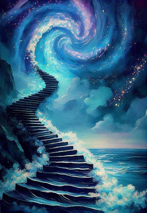 Designing Background, Sampad Art, Infp Core, Aesthetic River, Martial Peak, Staircase Art, Heaven Art, Planets Wallpaper, Fantasy Places