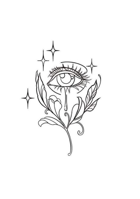 Creative Tattoo Sketches, Mystic Eye Tattoo, Abstract Traditional Tattoo, Witchy Tattoo Stencils, Tattoo Portfolio Ideas Drawings, Tattoo Ideas Stencil Free Printable, Paradoxical Tattoo, Easy Tattoo Stencil Outline, Line Work Tattoo Ideas