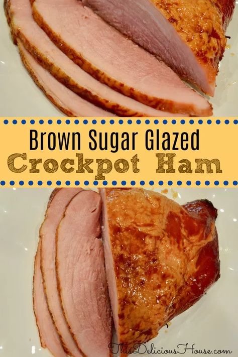 Slowcooker Ham, Ham Crockpot, Cooking Ham In Crockpot, Spiral Sliced Ham, Slow Cooker Ham, Crockpot Ham, Ham Steaks, Brown Sugar Glaze, Sliced Ham