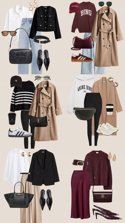 ANINE BING curated on LTK Over 40 Outfits, Outfits Minimalist, Nyc Outfits, Burgundy Outfit, Wardrobe Sets, Trendy Outfit Ideas, Capsule Outfits, Fall Outfit Ideas, Trendy Fall Outfits