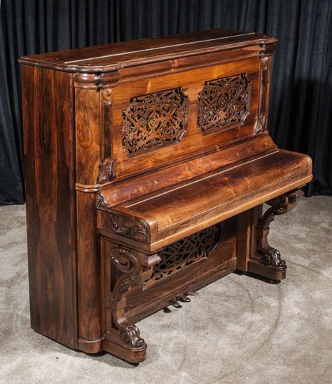 Steinway & Sons Victorian Upright Piano - Antique Piano Shop Steinway Upright Piano, Piano Restoration, Piano Shop, Steinway Piano, Old Piano, Antique Piano, Piano For Sale, Greek Paintings, Grand Pianos