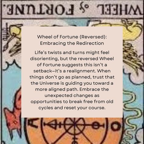 This week brings waves of change, but there’s light shining through. With the Sun card leading the way, we’re reminded to hold onto hope and optimism, even when things feel uncertain. The Wheel of Fortune reversed tells us that life’s twists are here to realign us with our highest path. And the Six of Swords assures us that everything we’re leaving behind will lead us towards more grounded and aligned spaces. If things feel chaotic, trust that it’s all part of a greater plan. Astrologically,... Wheel Of Fortune Reversed, Six Of Swords, The Sun Card, Old Cycle, Wheel Of Fortune, Lead The Way, Break Free, Swords, Hold On