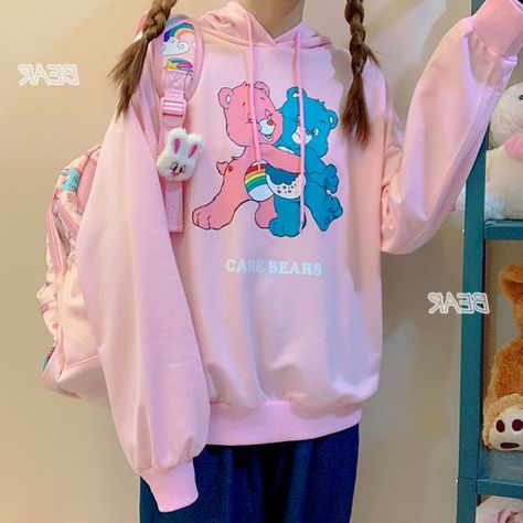 Kidcore Fashion, Tokyo Street Fashion, Pastel Fashion, Bear Hoodie, Kawaii Fashion Outfits, Blue Rainbow, Zooey Deschanel, Soft Grunge, Grunge Style